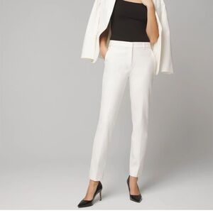 Ecru White House Black Market Elle Slim Ankle Comfort Stretch Pant